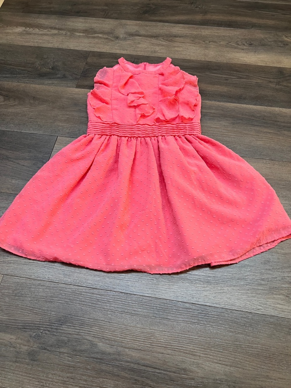 BCBGirls Coral Pink Ruffle Bodice Party Dress